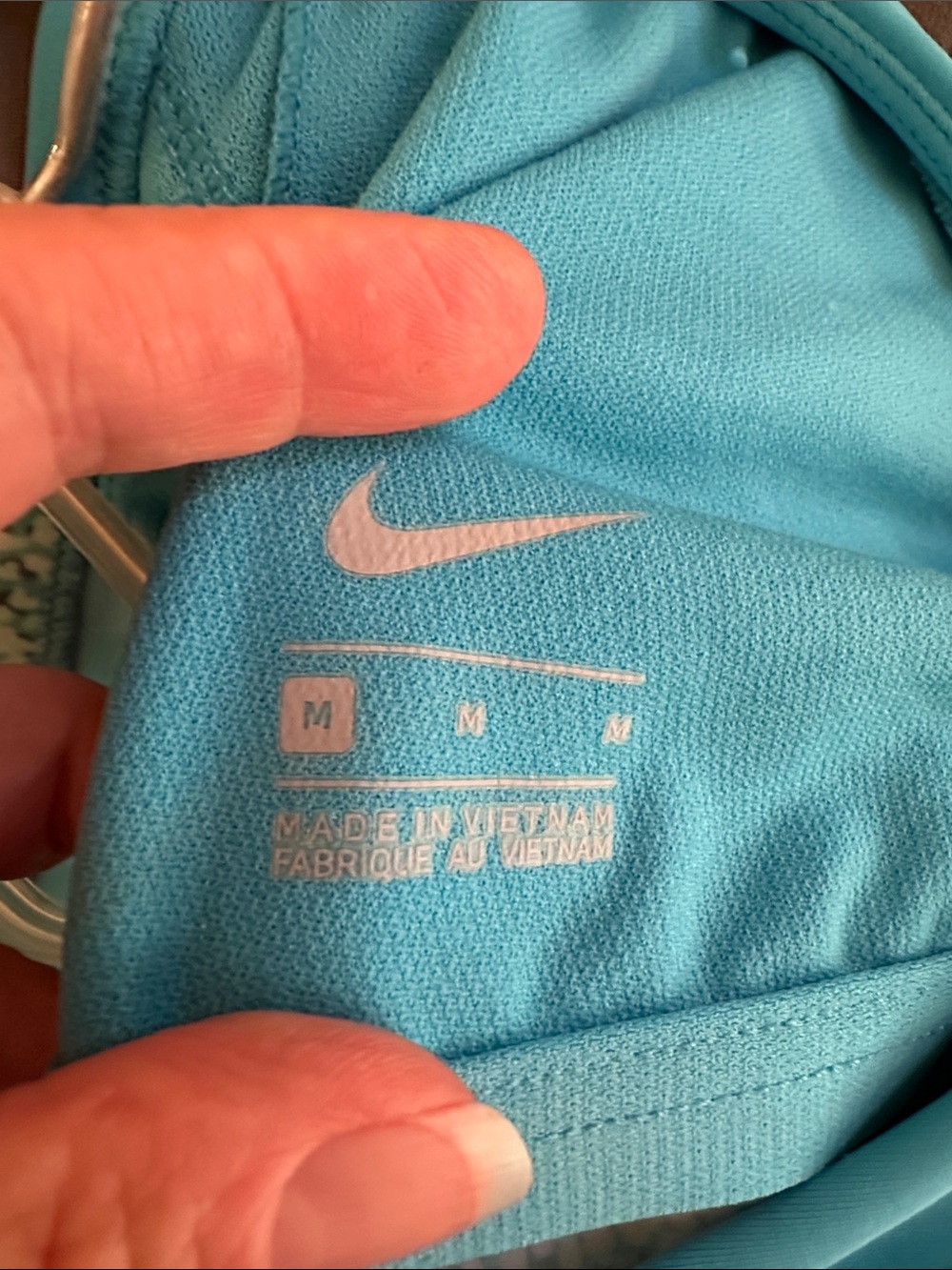 Nike Blue Patterned Racerback Tank Top - Picture 3 of 3